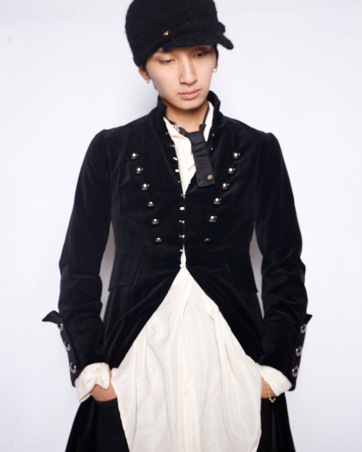 vintage hooked hussar velvet coat