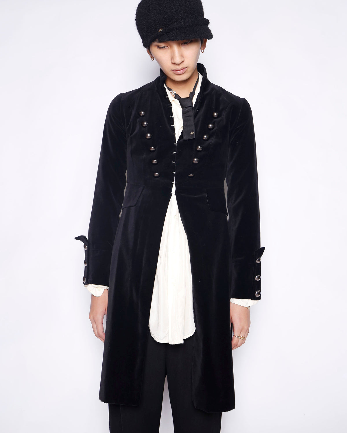 vintage hooked hussar velvet coat
