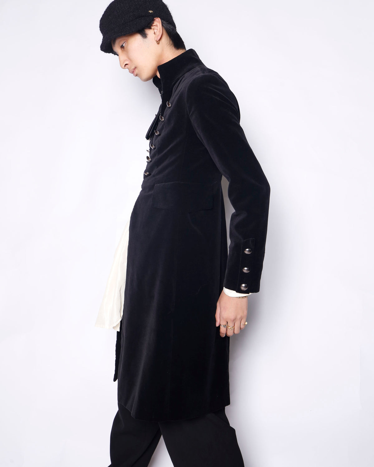vintage hooked hussar velvet coat
