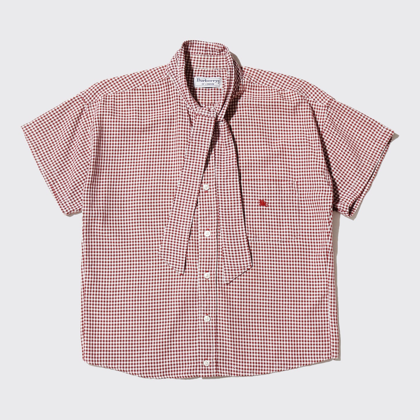 *one-off 80's Burberrys  london bowtie h/s shirt