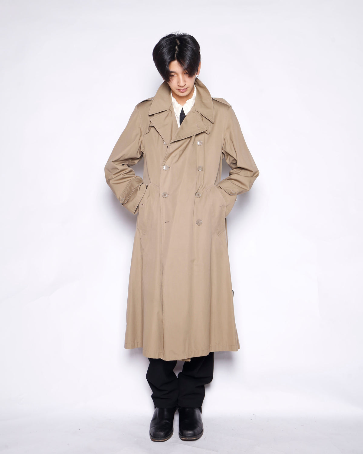 vintage 90's calvin klein long trench coat