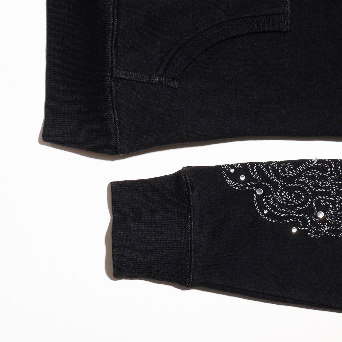 vintage 00's harley-davidson broderie/rinestone tatoo hoodie