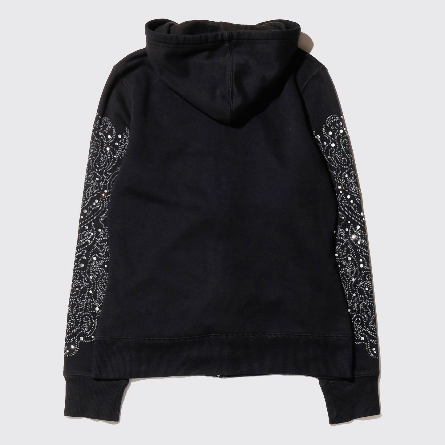 vintage 00's harley-davidson broderie/rinestone tatoo hoodie