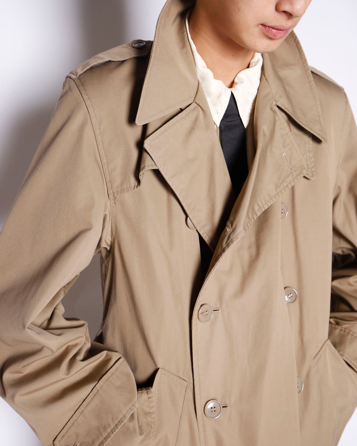 vintage 90's calvin klein long trench coat