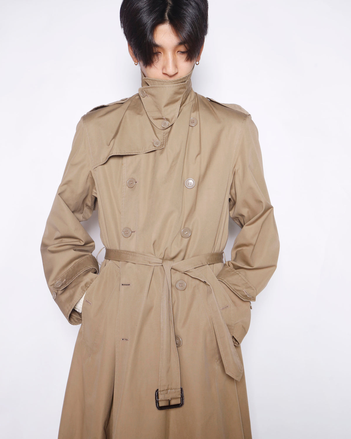 vintage 90's calvin klein long trench coat