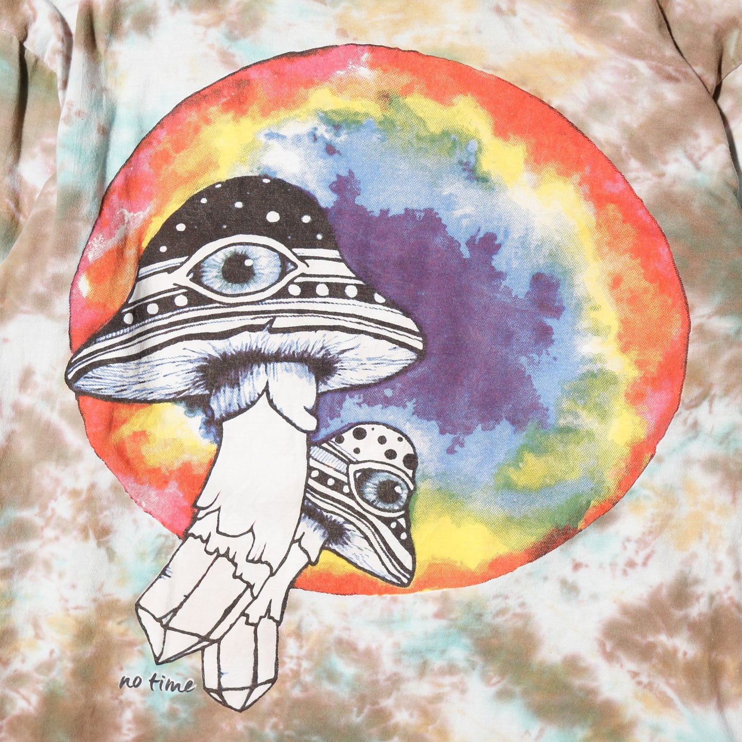 vintage 90-00's no time ufo mushroom l/s