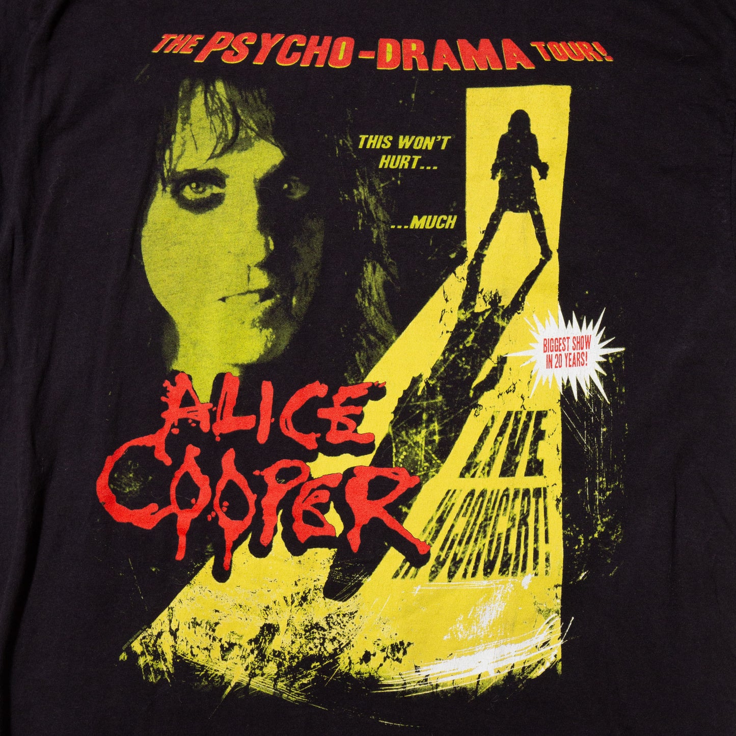 vintage 2007's Alice Cooper psycho-drama tour t-shirt
