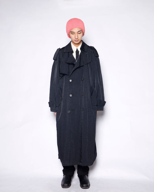 vintage 00's washer nylon long trench coat