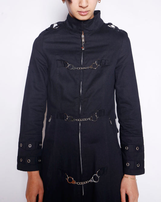 vintage gothic hand cuffs bondage coat