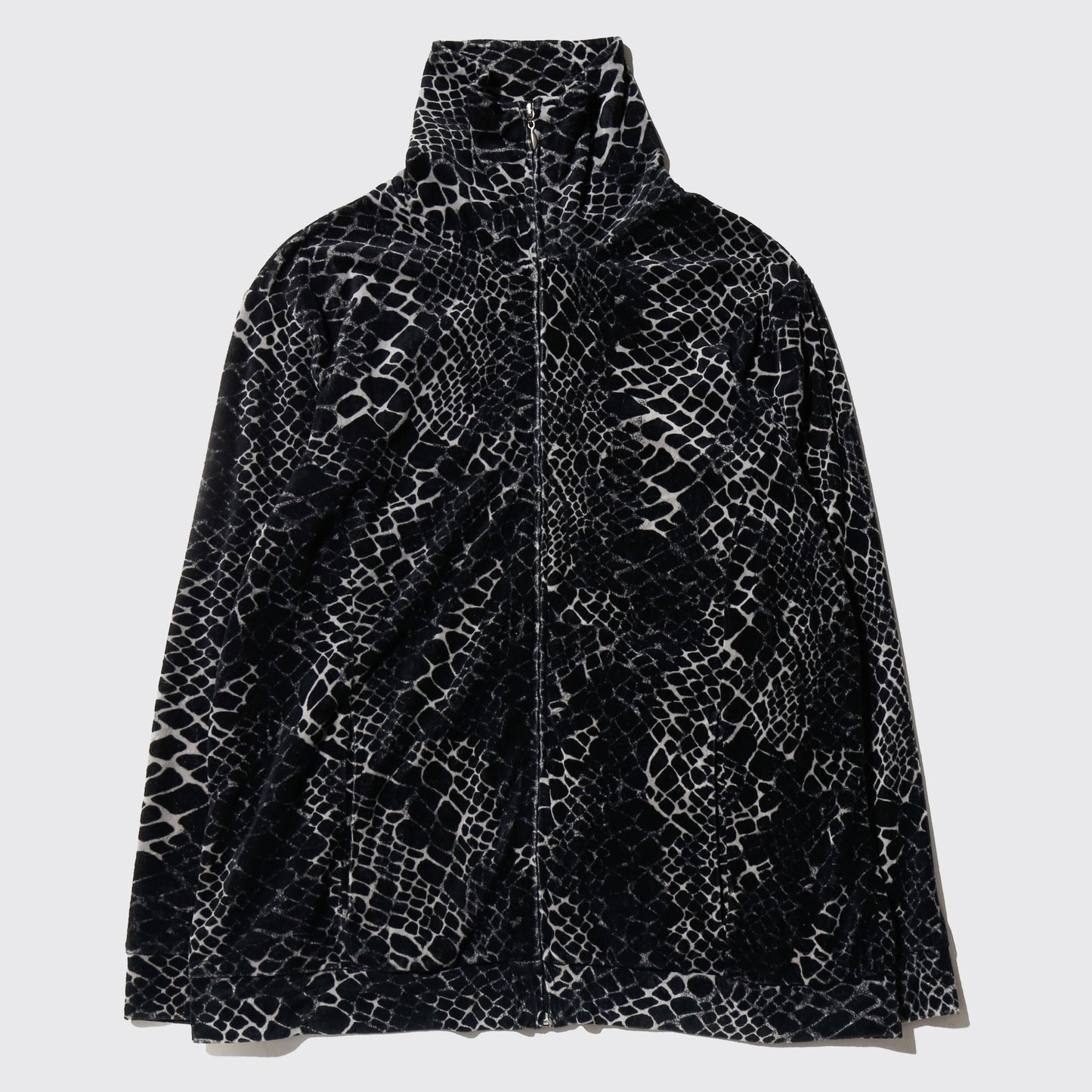 vintage python velour zipped jacket