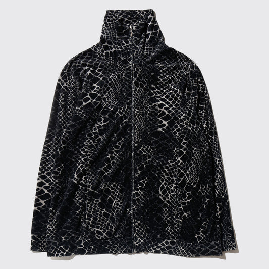 vintage python velour zipped jacket