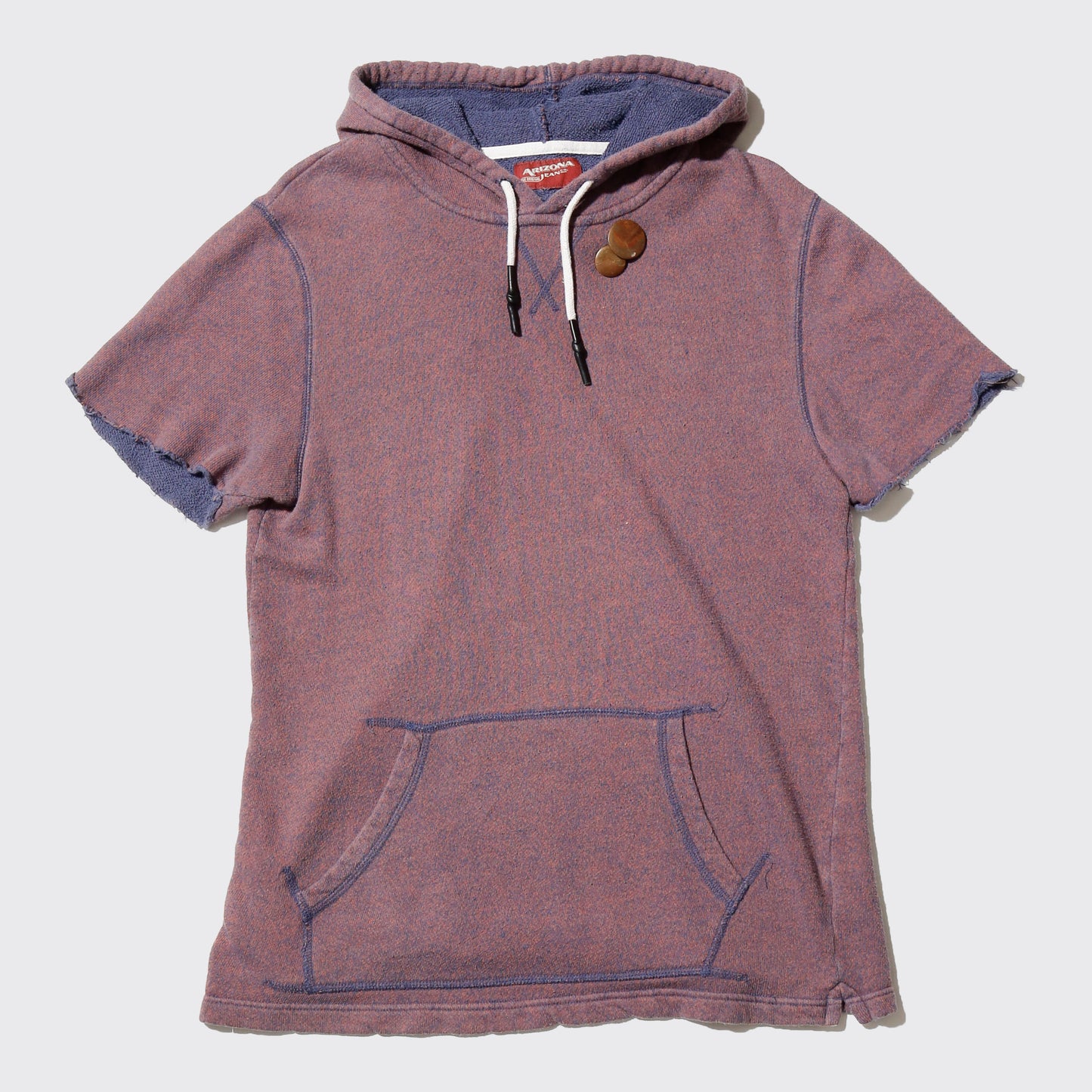 vintage cotton h/s hoodie, with copper badge