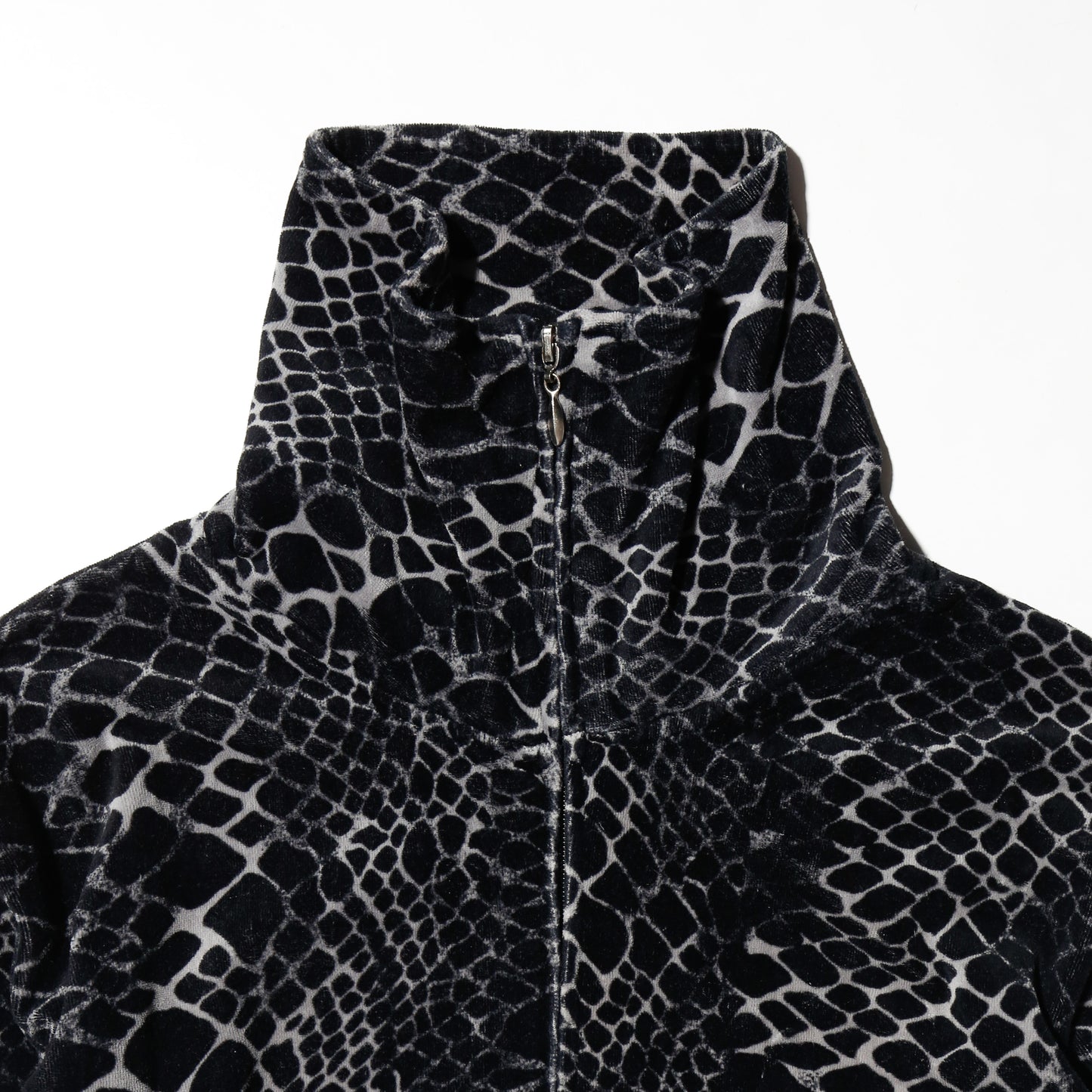 vintage python velour zipped jacket
