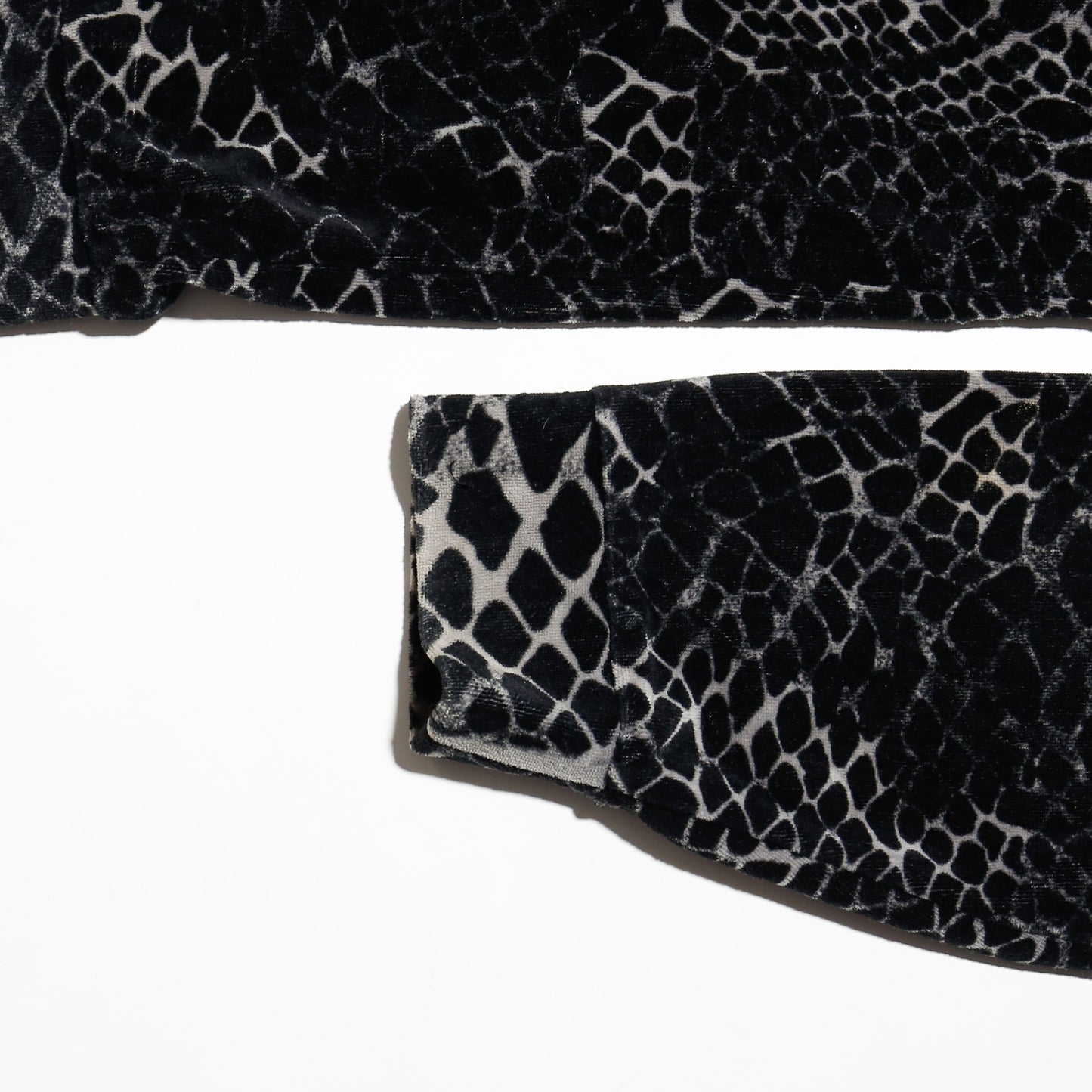 vintage python velour zipped jacket