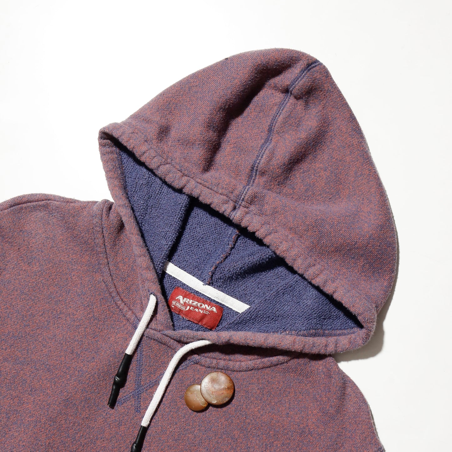 vintage cotton h/s hoodie, with copper badge