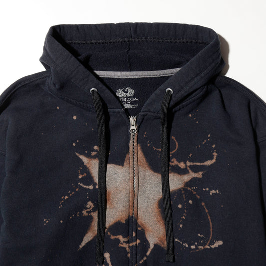 vintage ink star zip hoodie