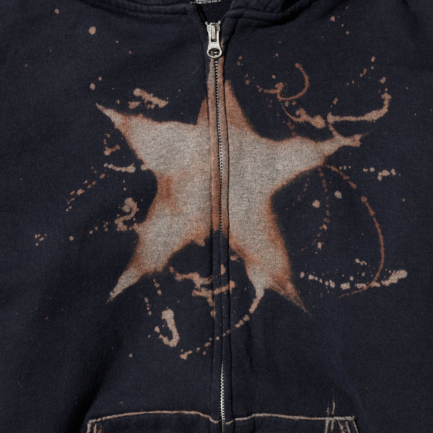 vintage ink star zip hoodie