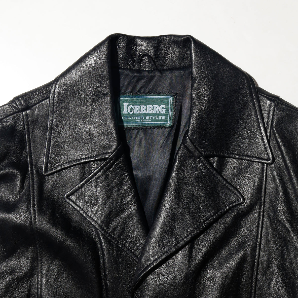 vintage iceberg super long leather coat