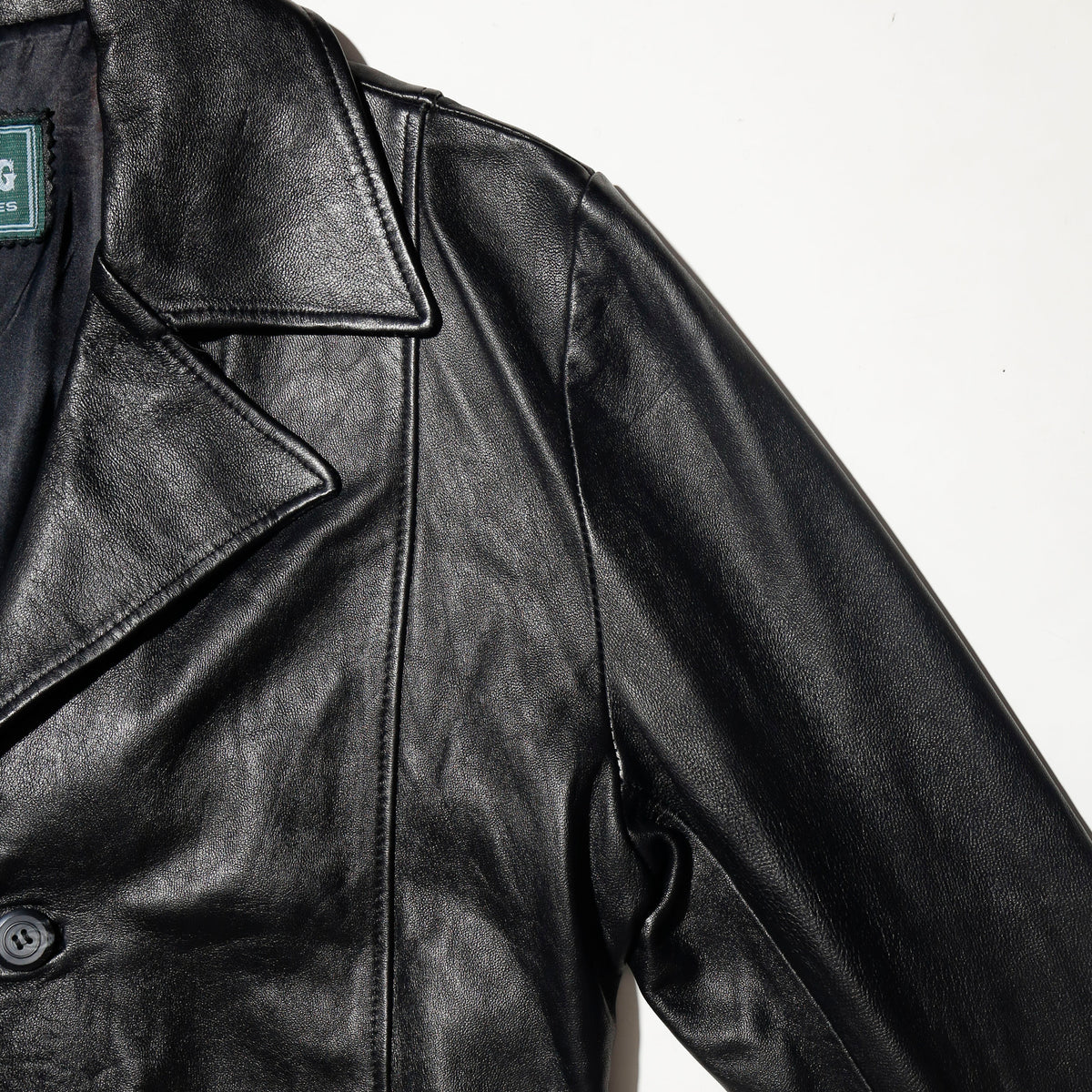 vintage iceberg super long leather coat