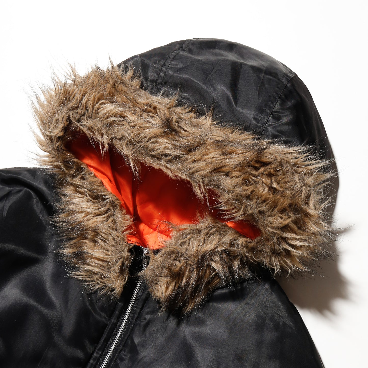 *one-off unbalance hooded bomber jacket