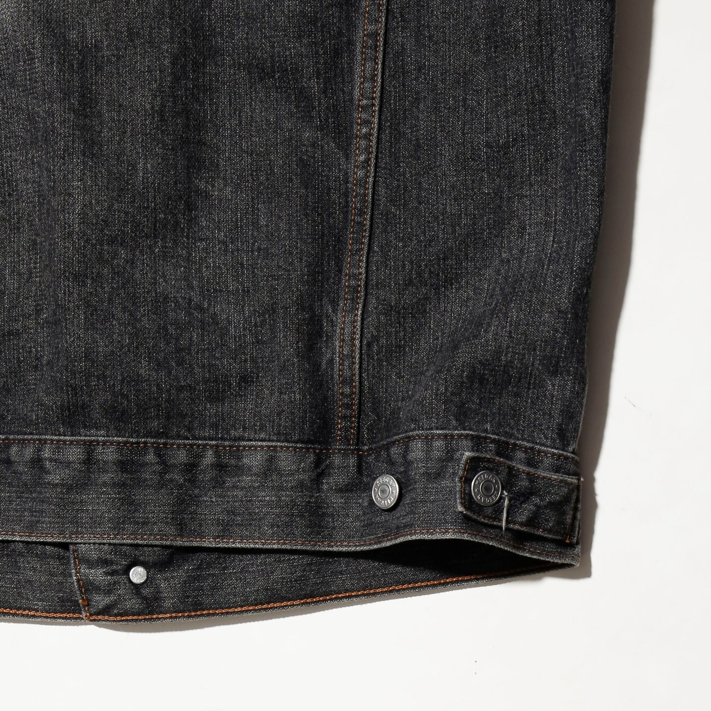 *one-off fringe zipped acid trucker jacket
