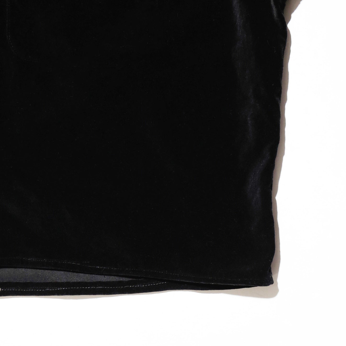 *one-off cropped bowtie velvet shirt