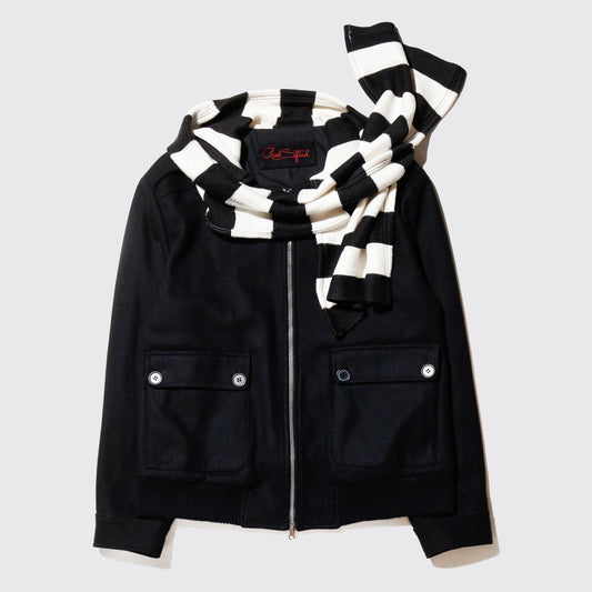 *one-off with muffler wool jacket