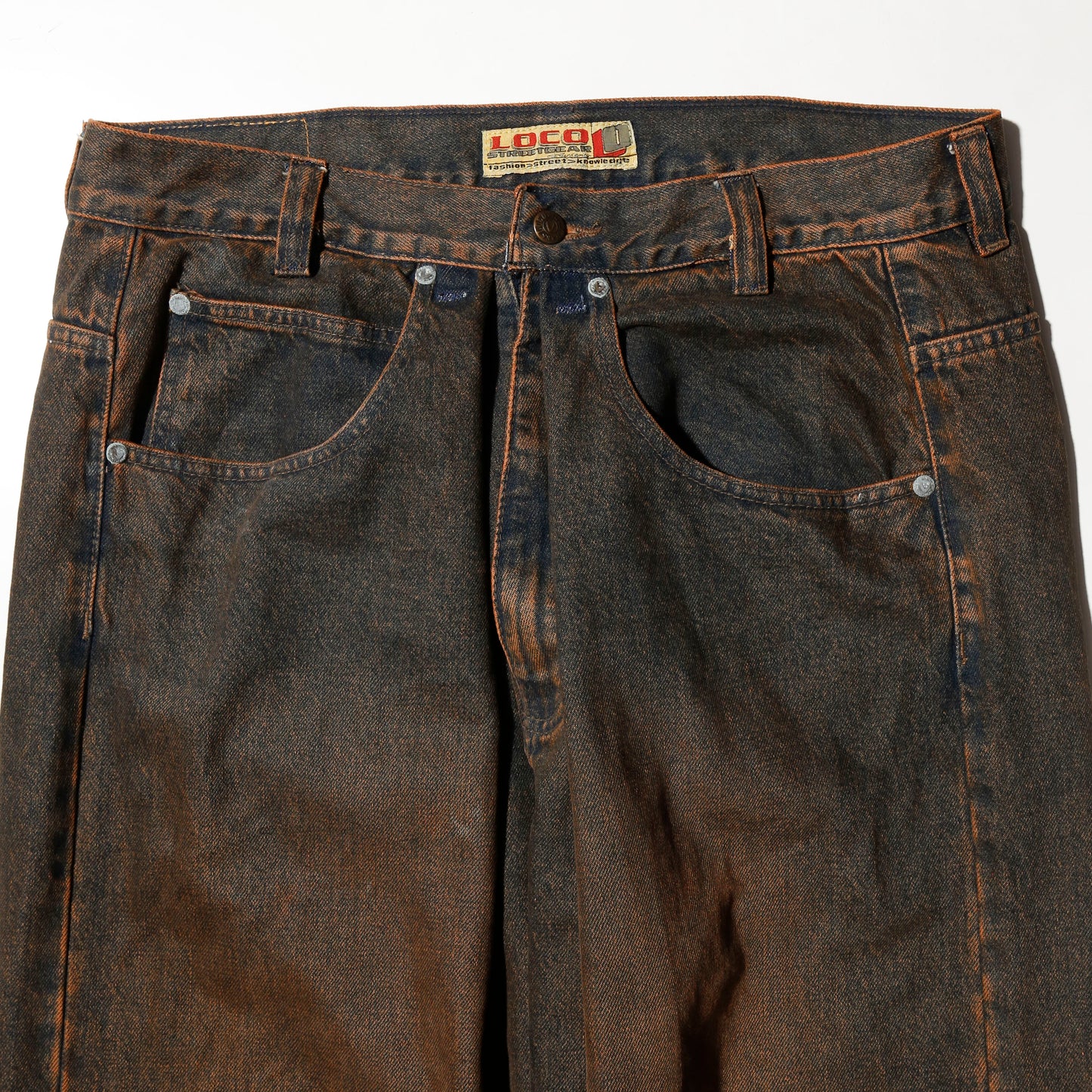 vintage loco street gear fade baggy jeans,*resized