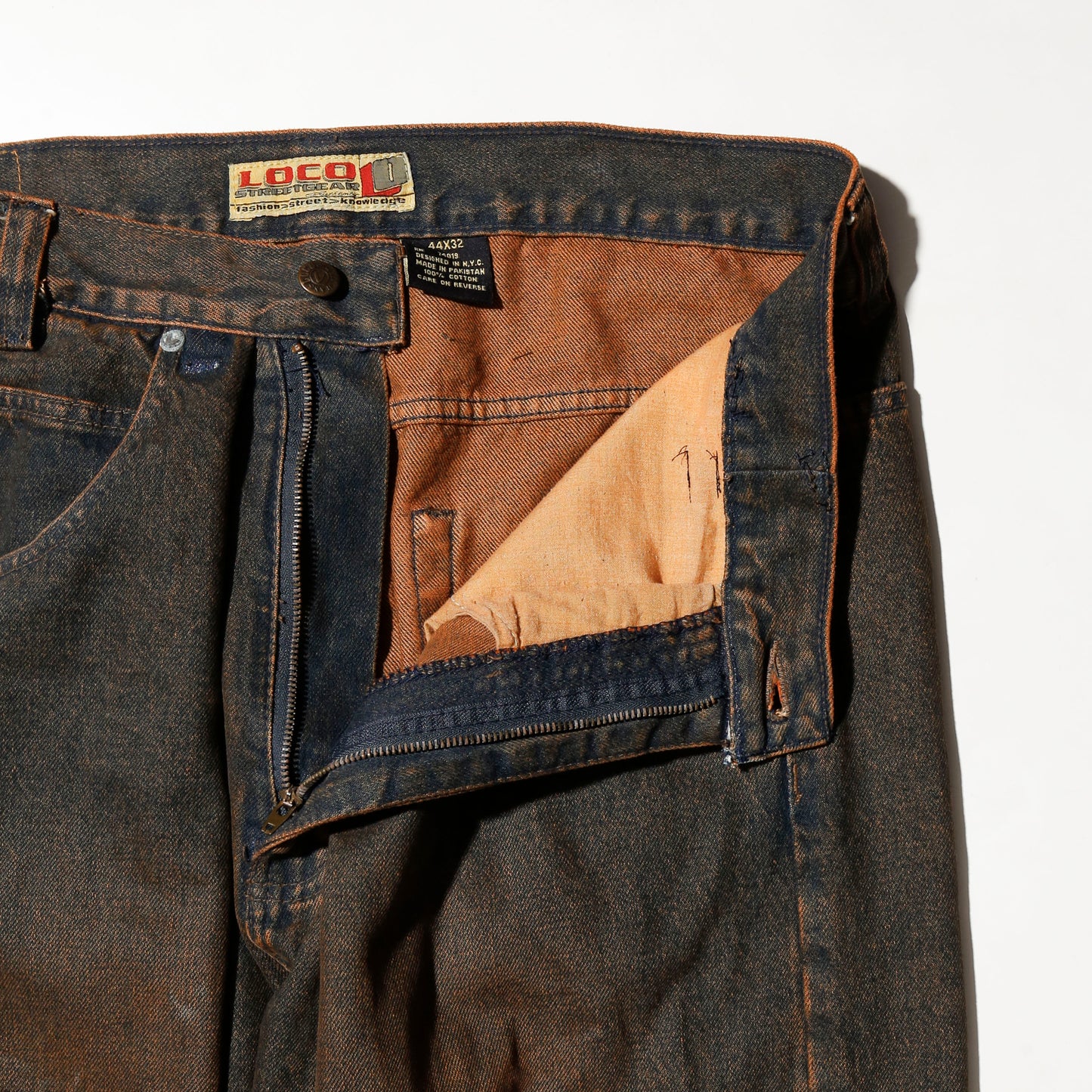 vintage loco street gear fade baggy jeans,*resized
