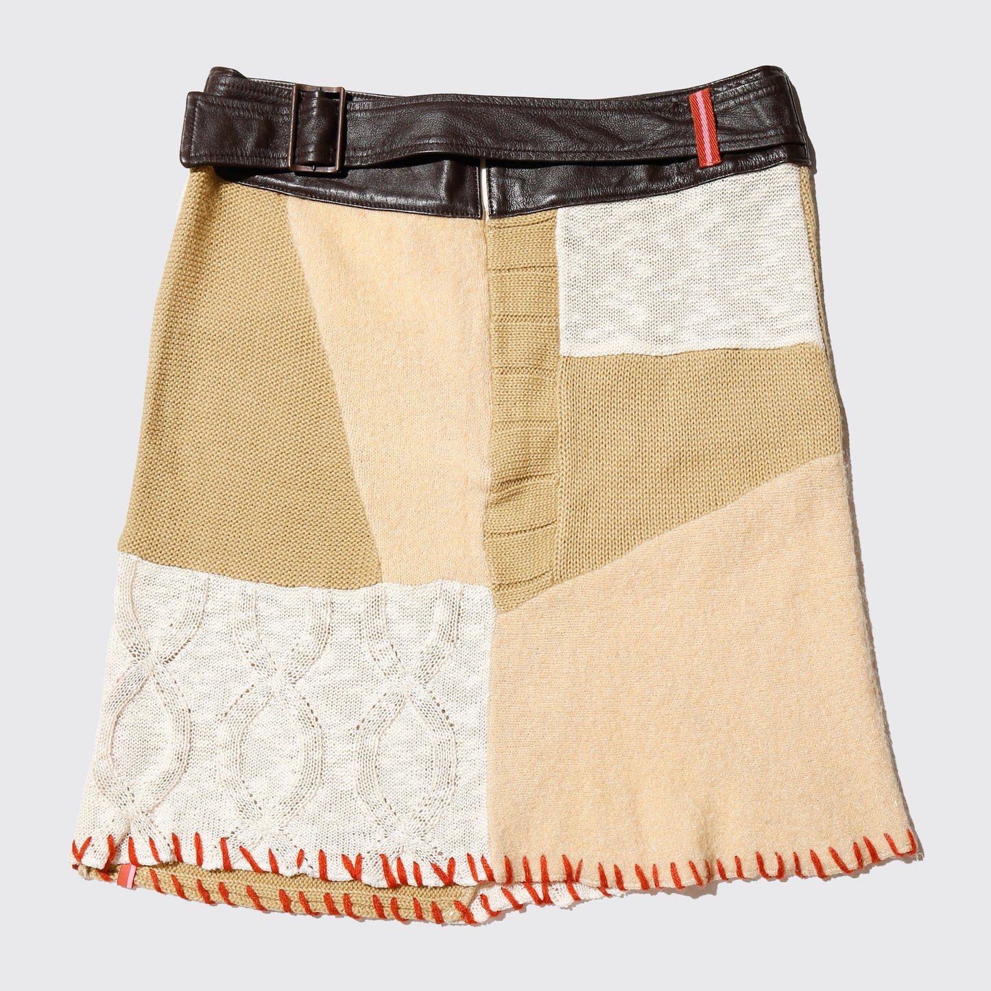vintage patchwork knit skirt