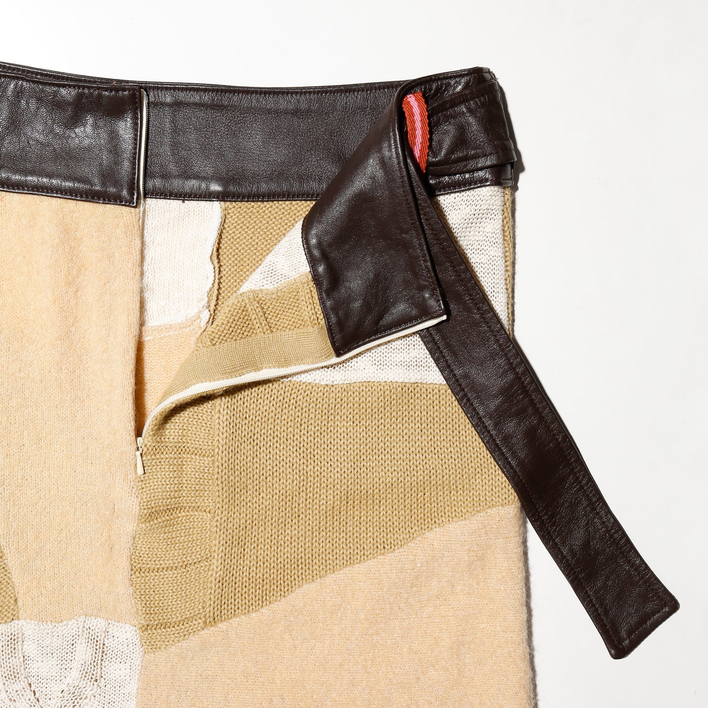 vintage patchwork knit skirt