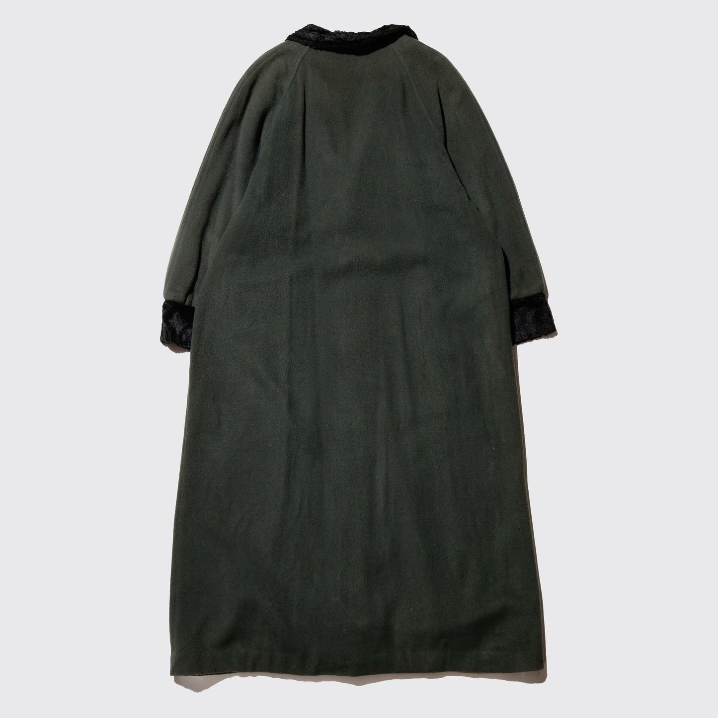 vintage 80's Dior fur collar smoking wool coat