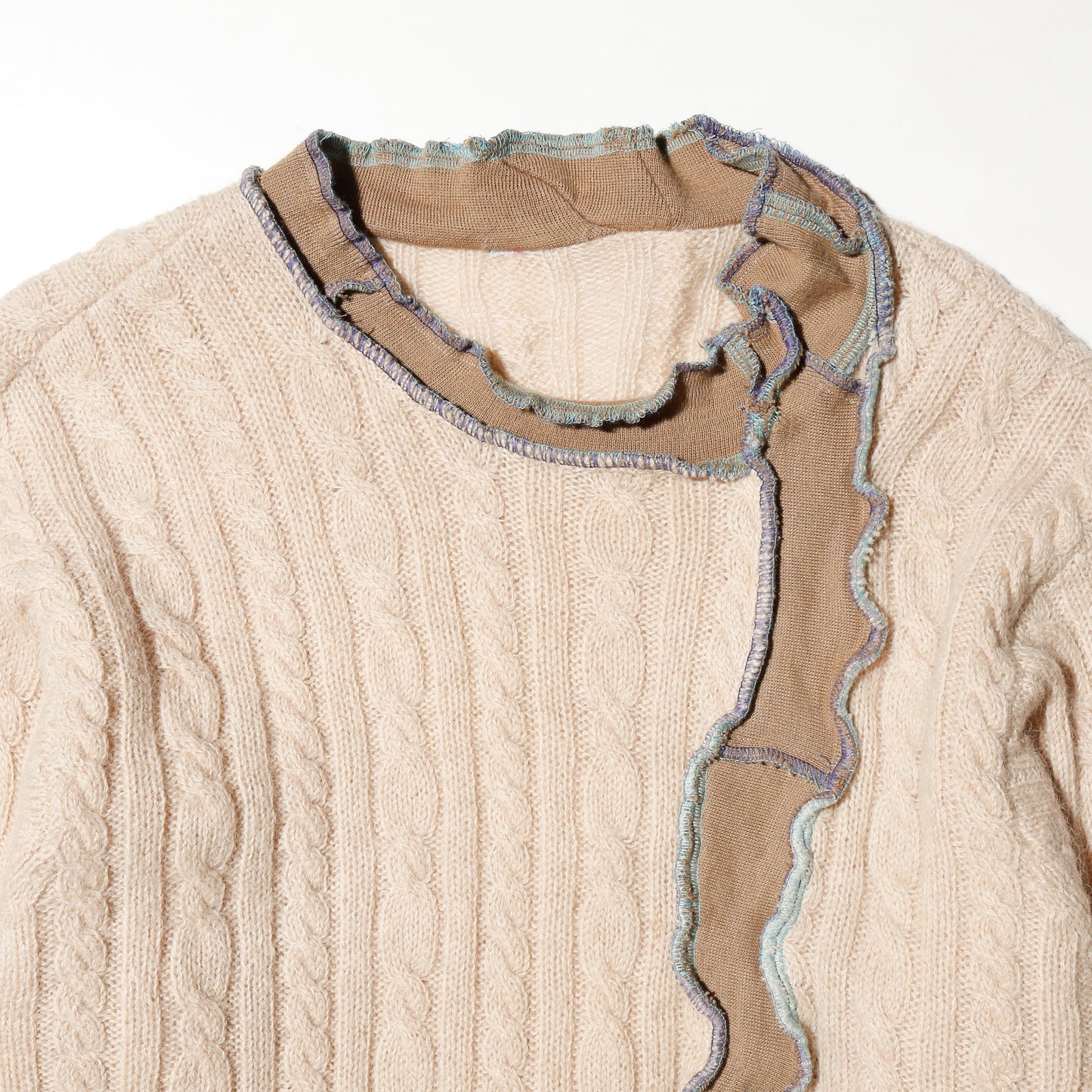 *one-off split cable sweater