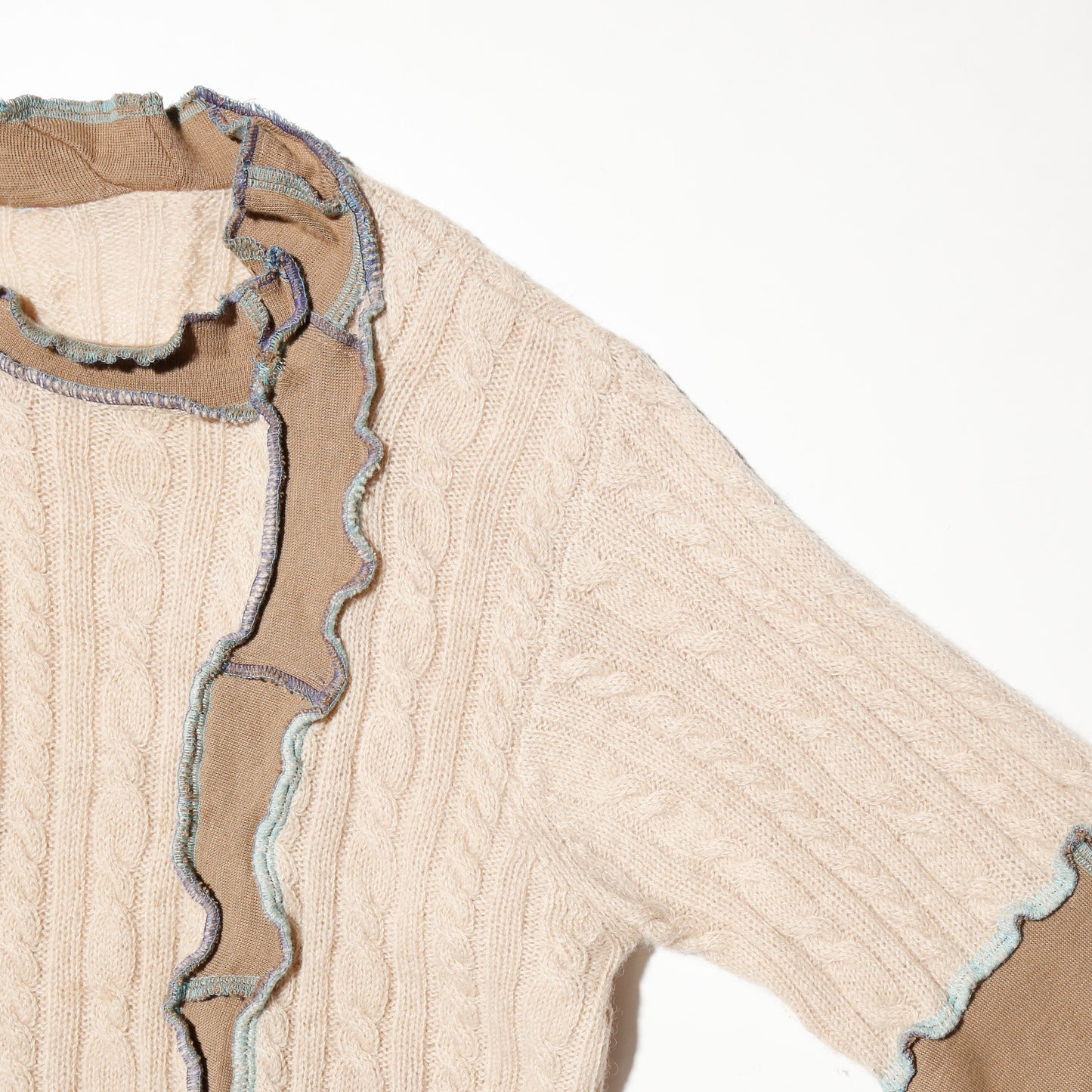 *one-off split cable sweater