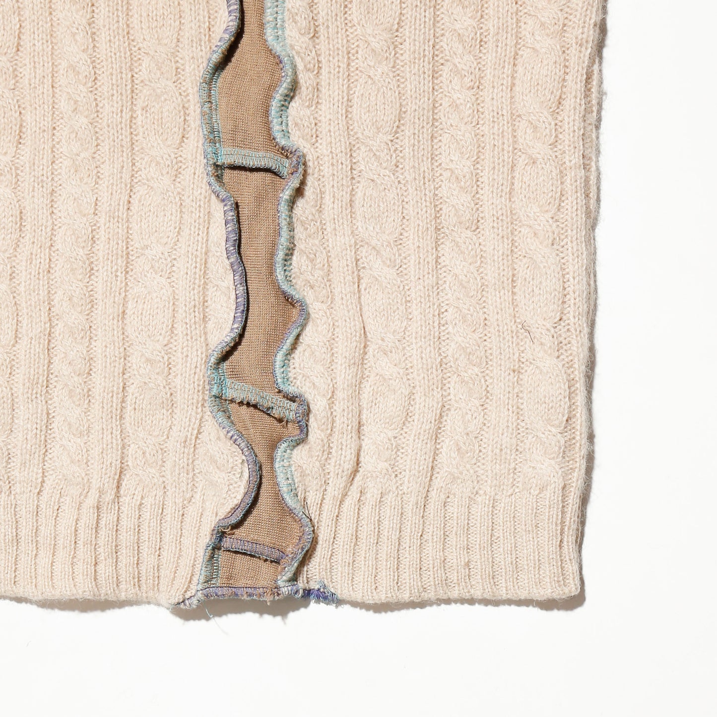 *one-off split cable sweater