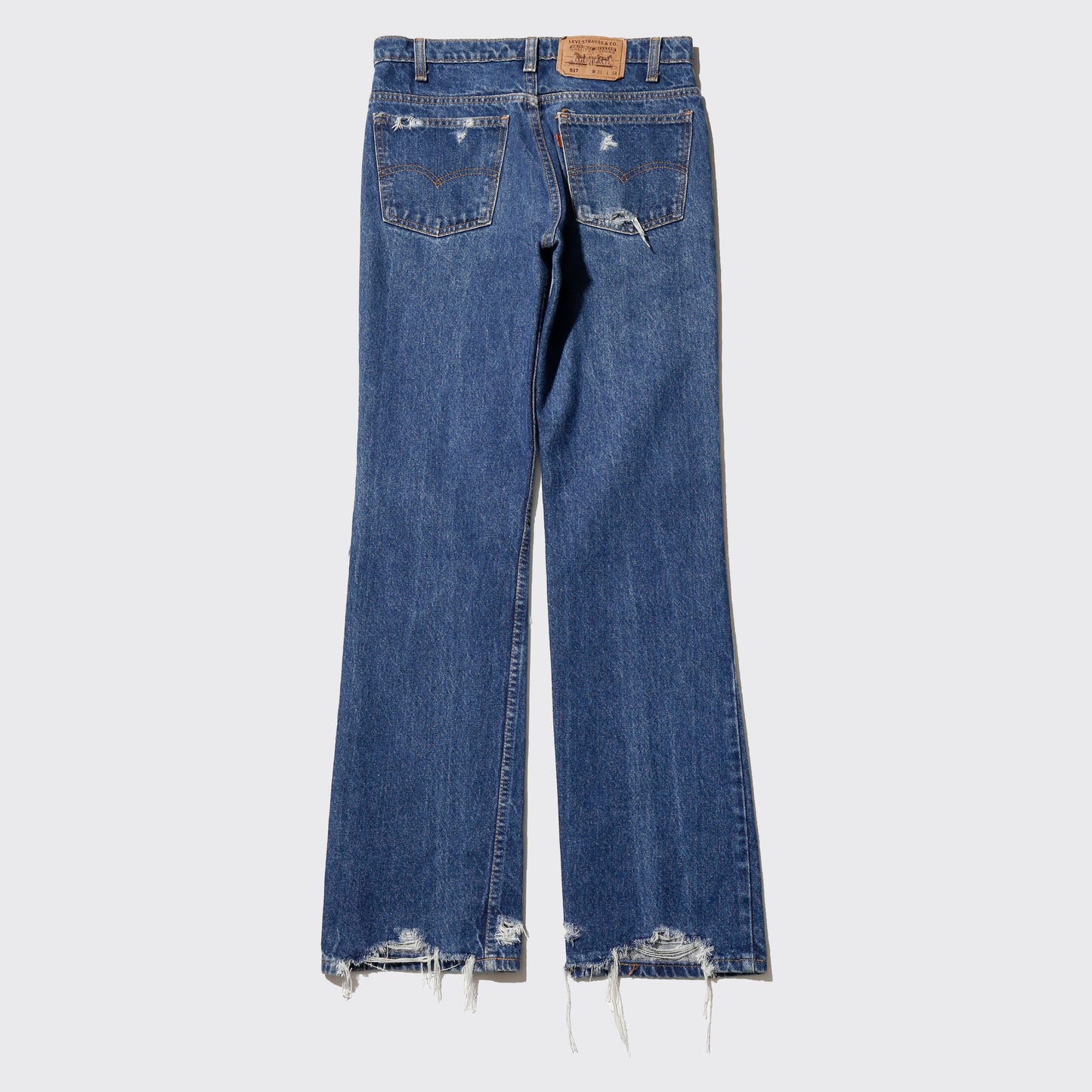 vintage 90's levi's 517 crush flare jeans