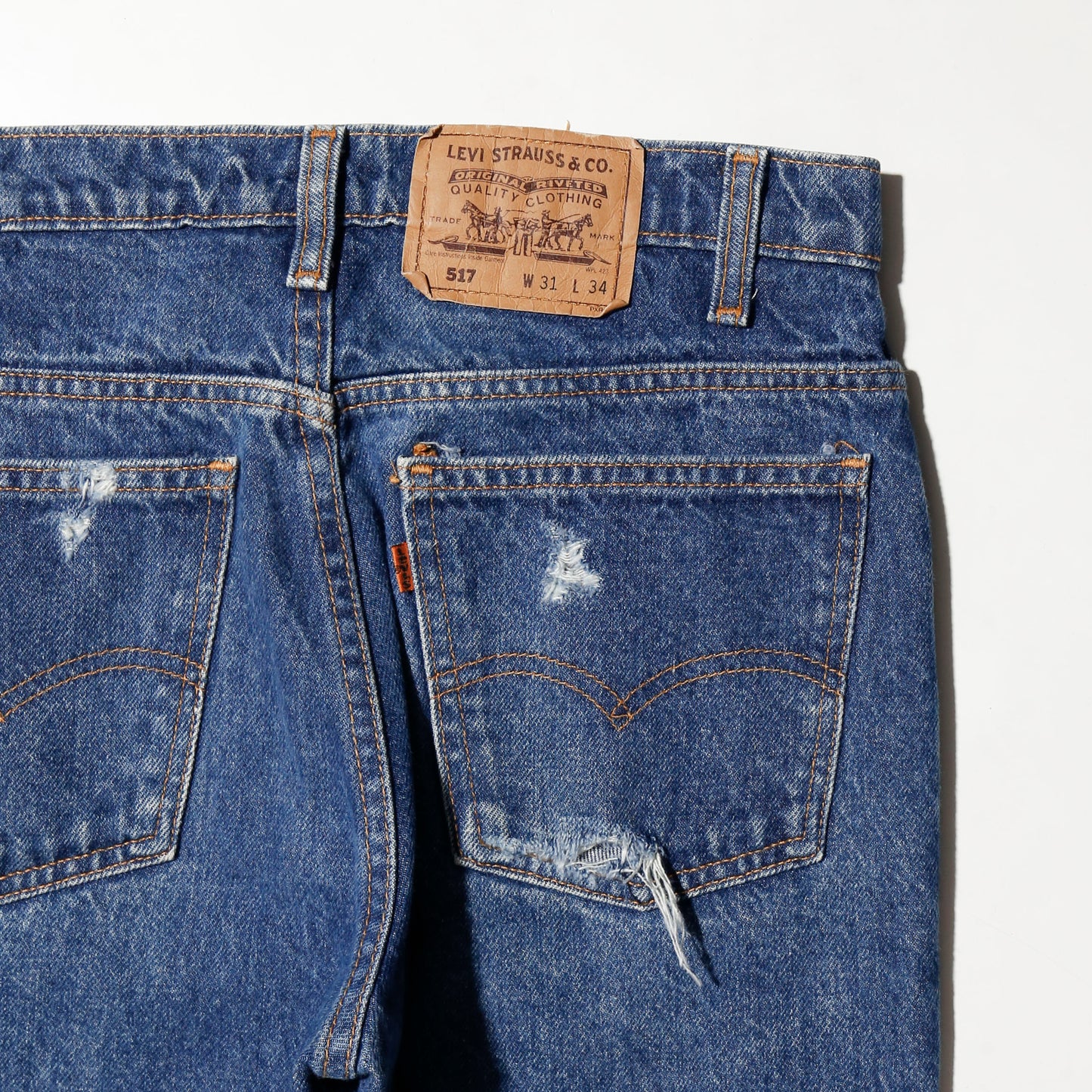 vintage 90's levi's 517 crush flare jeans