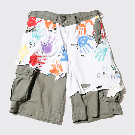 *one-off broken layered shorts