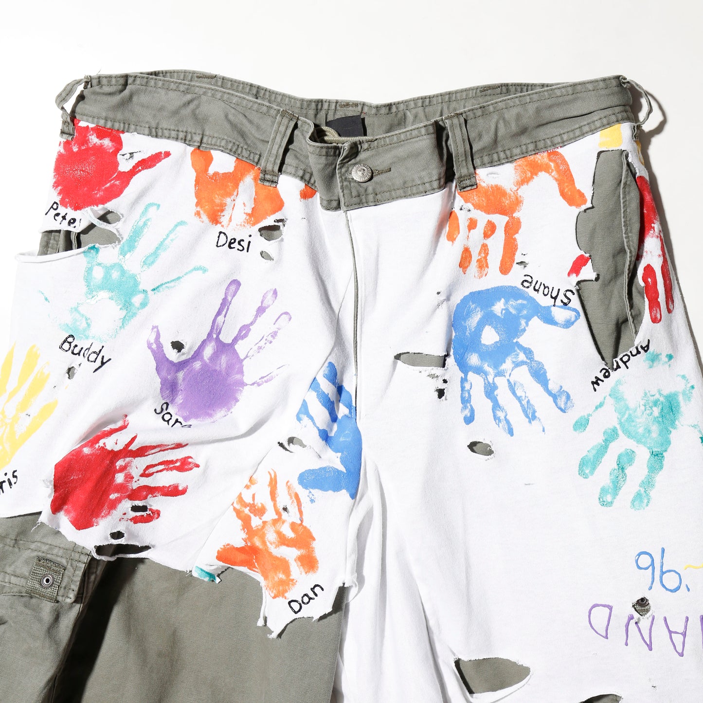*one-off broken layered shorts