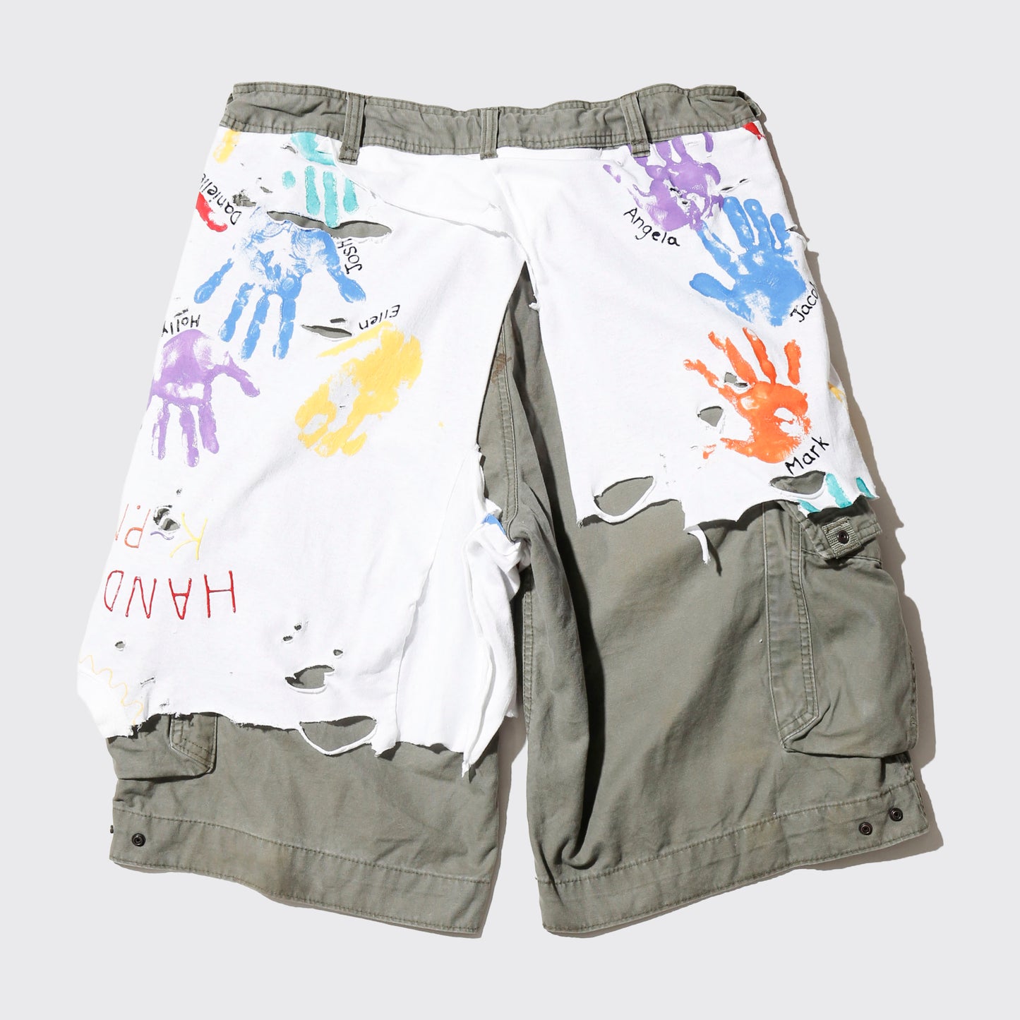 *one-off broken layered shorts