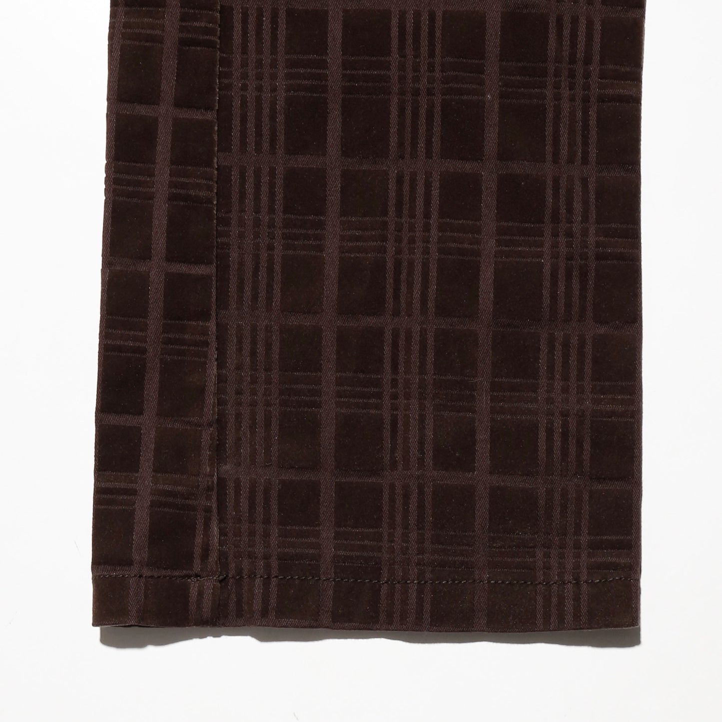 vintage flocky check flare trousers