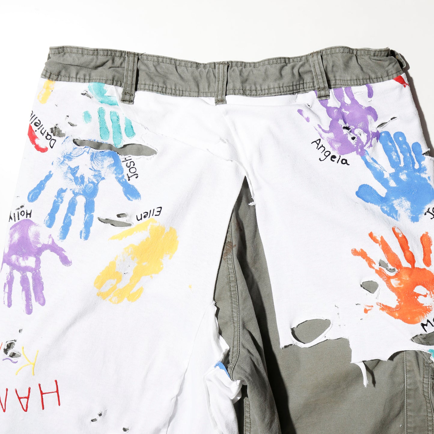 *one-off broken layered shorts