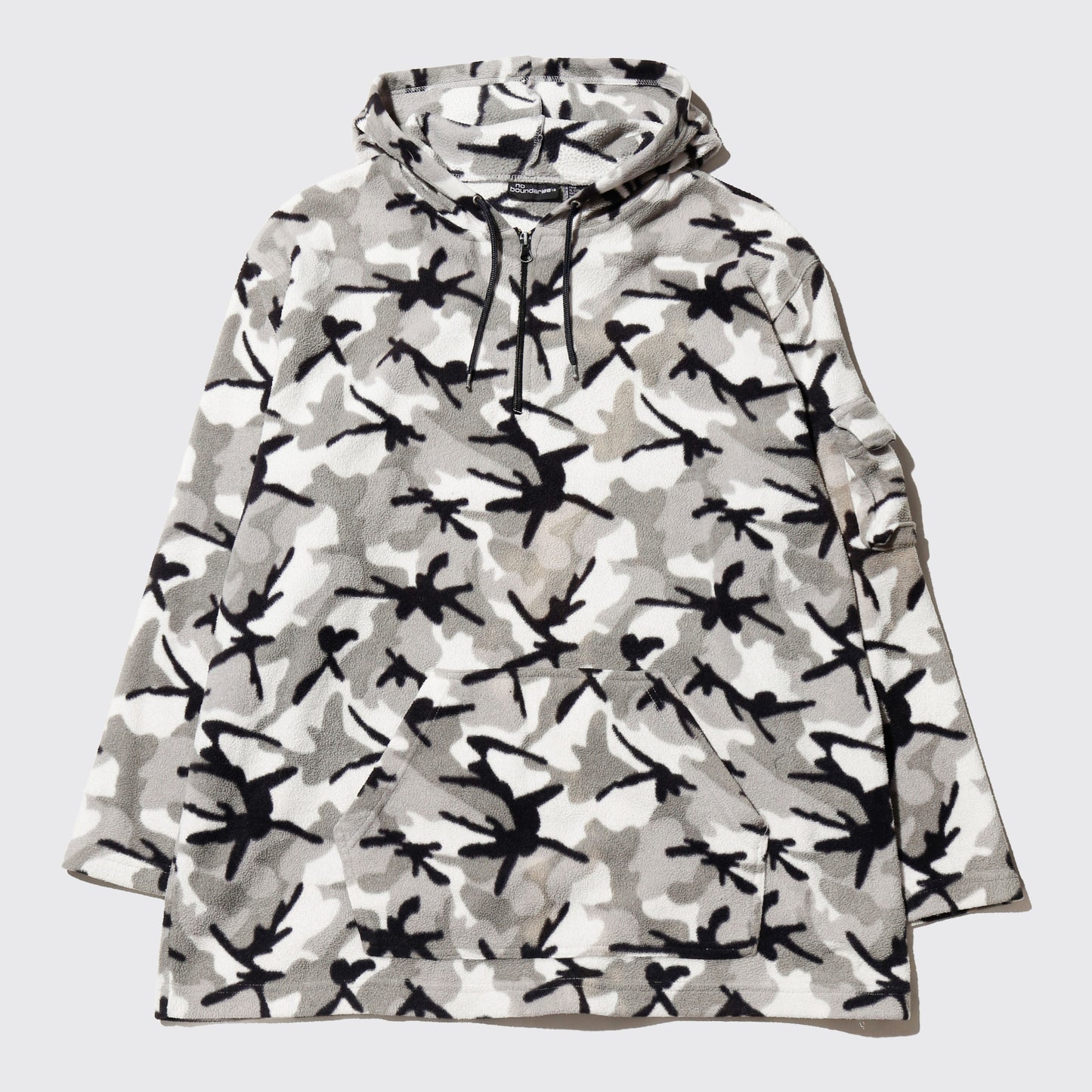 vintage camo fleece half zip hoodie