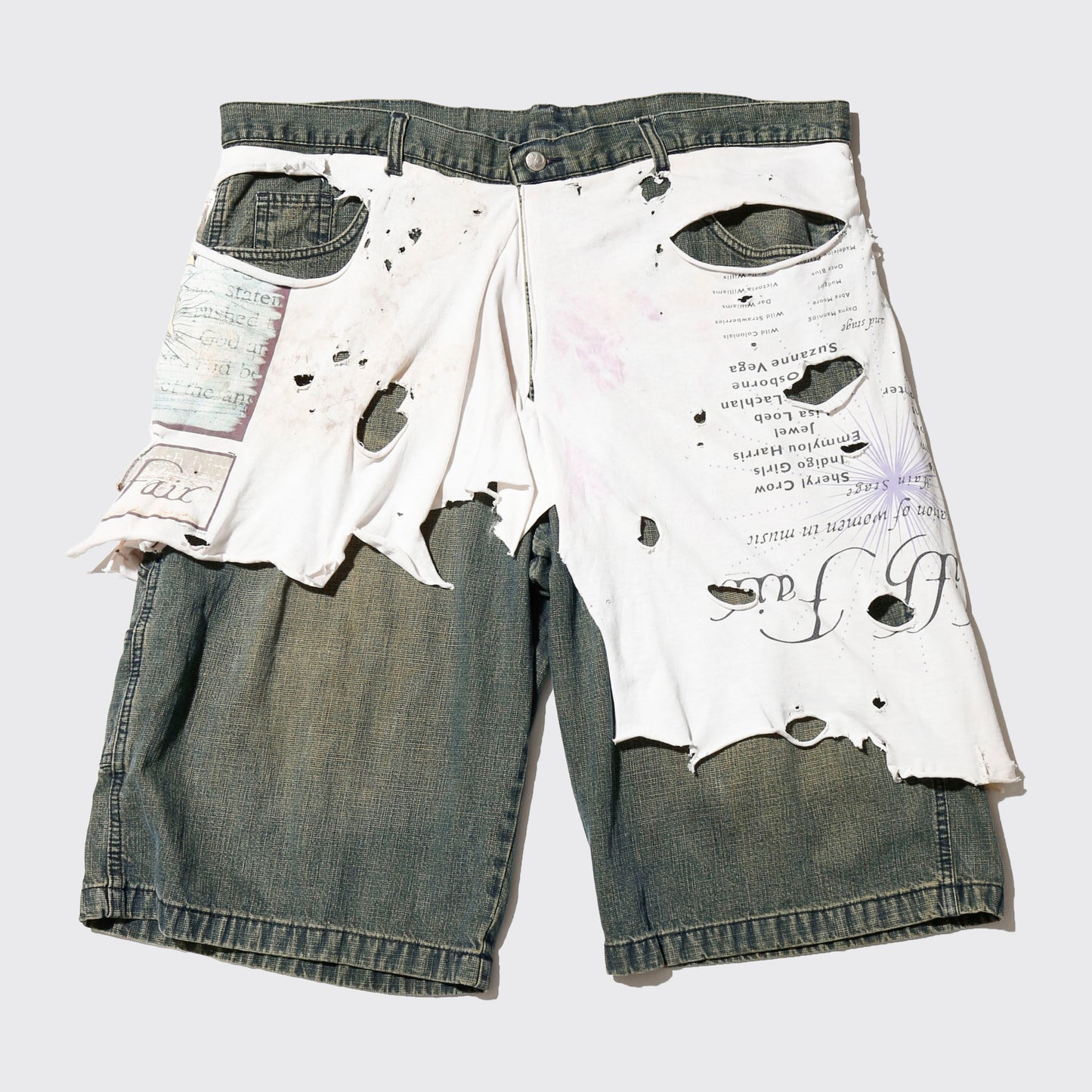 *one-off broken layered shorts