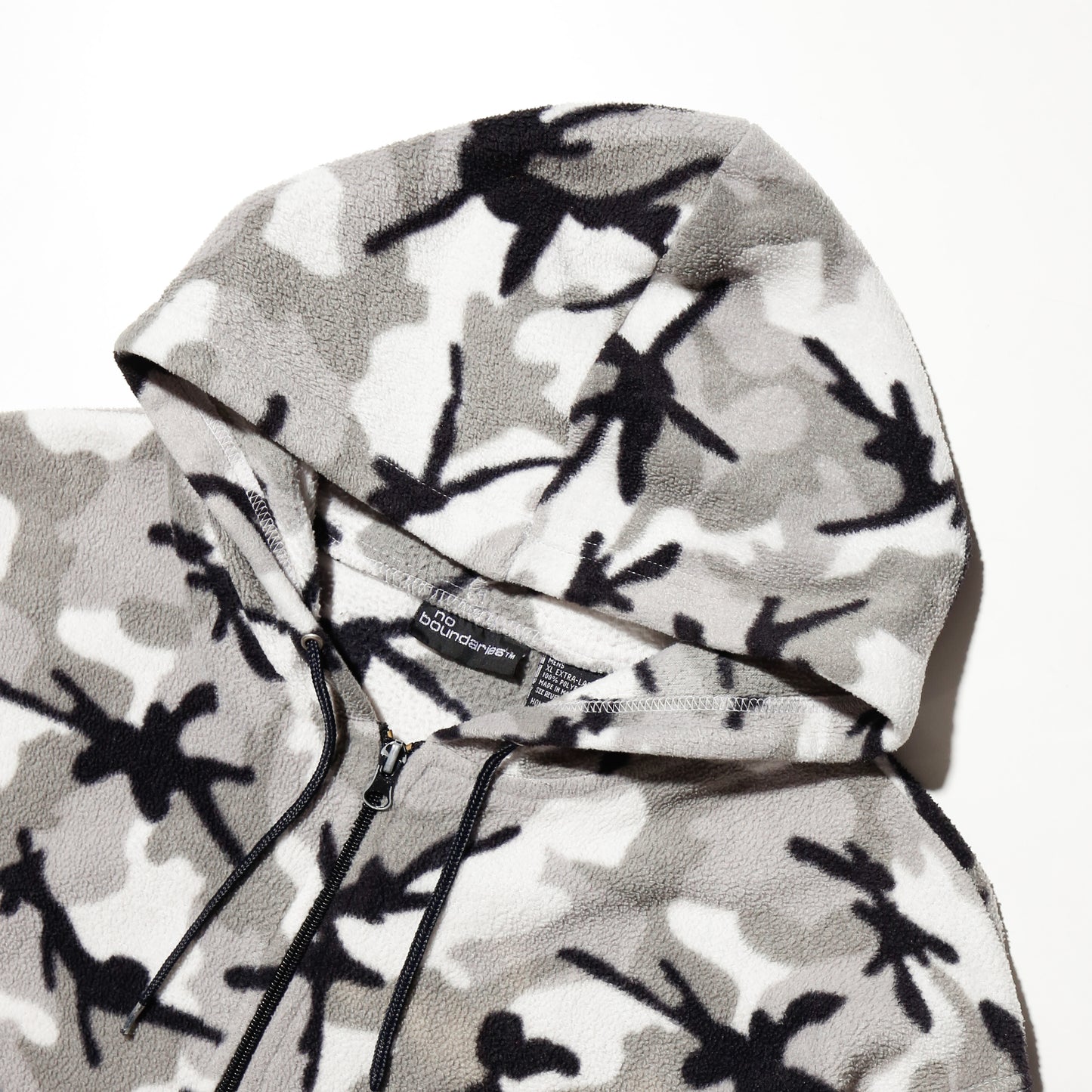 vintage camo fleece half zip hoodie