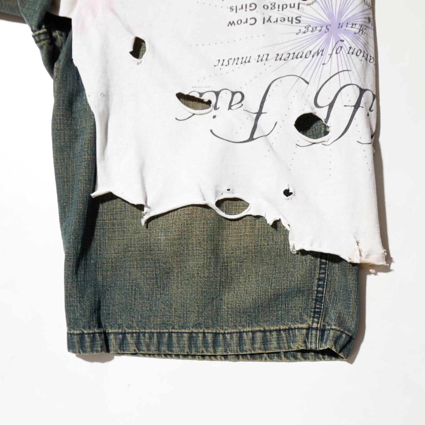 *one-off broken layered shorts