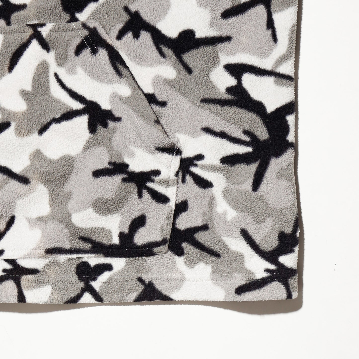 vintage camo fleece half zip hoodie