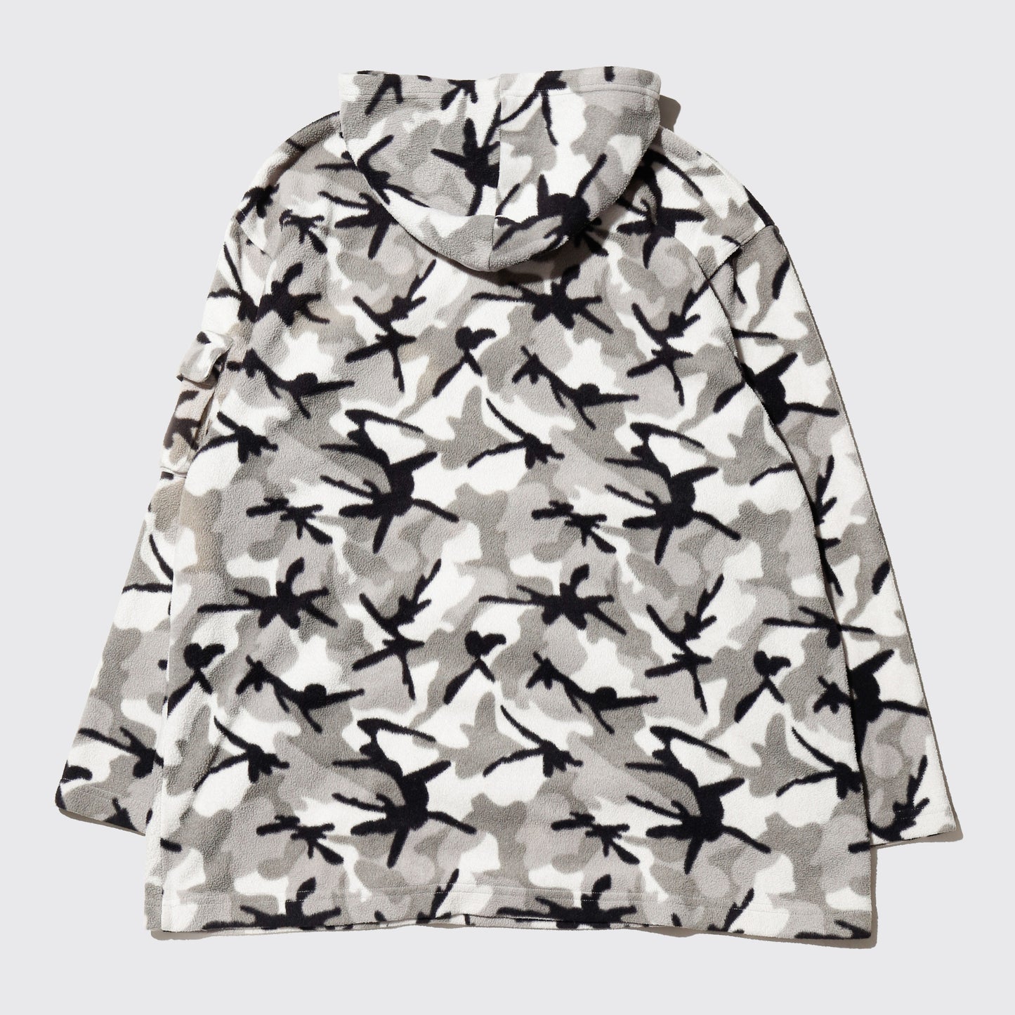 vintage camo fleece half zip hoodie