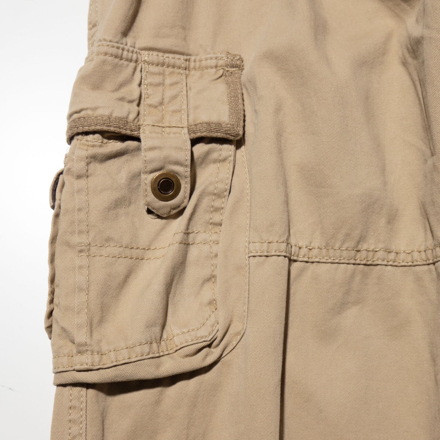 vintage wide cargo trousers , with studs belt