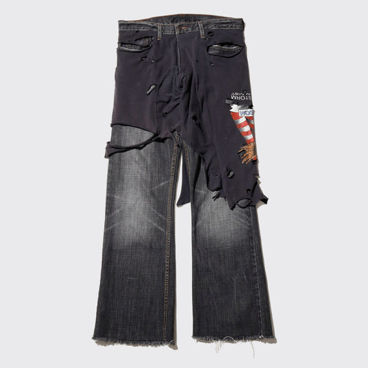 *one-off broken layered trousers